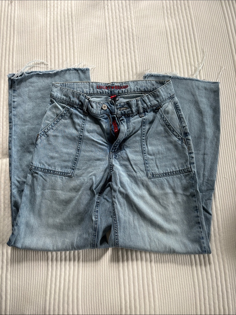 Lucky Brand Light Wash Utility Jeans